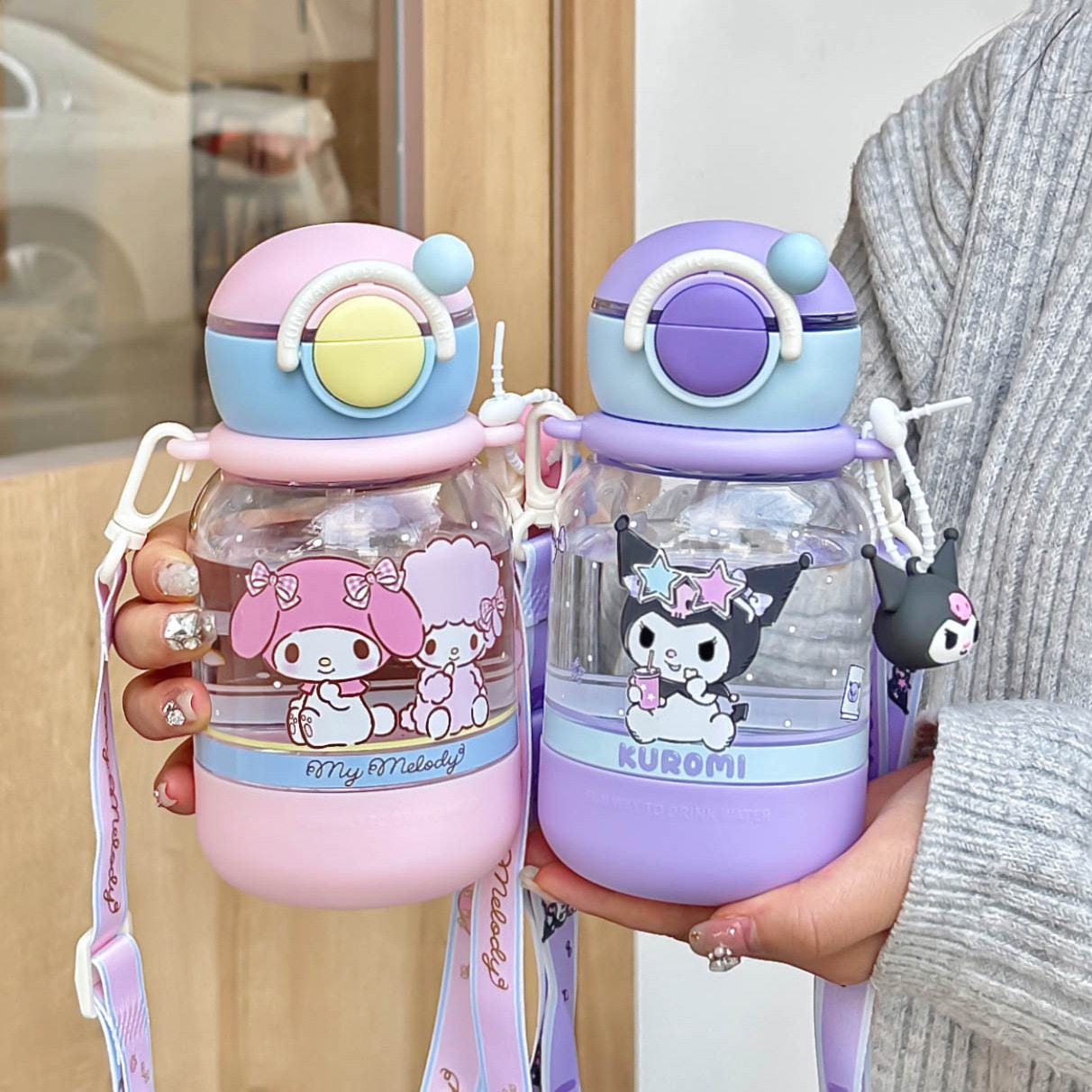 三丽鸥水杯女生2026新款高颜值耐高温塑料杯子大容量儿童便携水壶