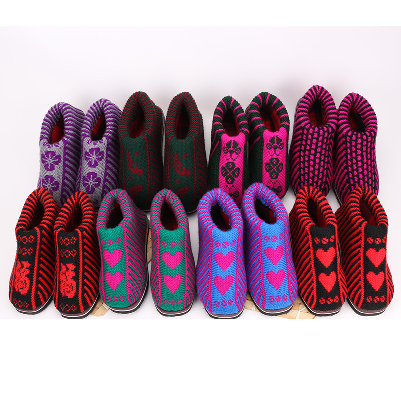 成品毛线鞋子居家纯手工编织鞋保暖加厚棉鞋防滑耐磨拖鞋男女婚鞋,居家布艺,居家棉拖/棉鞋,淘宝优惠券,粉丝福利购,淘宝优惠卷