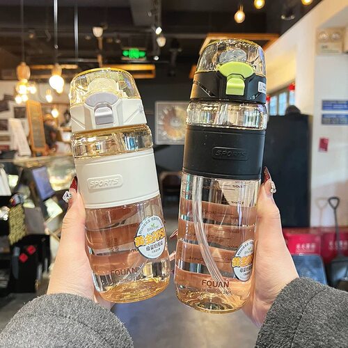 母婴级PPSU耐高温塑料杯手提大容量锐卡运动水杯简约学生吸管杯子