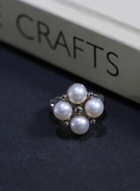 Alice Pearl 花瓣珍珠丝巾扣 天然淡水珍珠 简约百搭设计款铜配饰