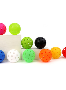 厂家直销现货匹克球40孔球洞洞球pickleballs74mm滚塑注塑夜光球