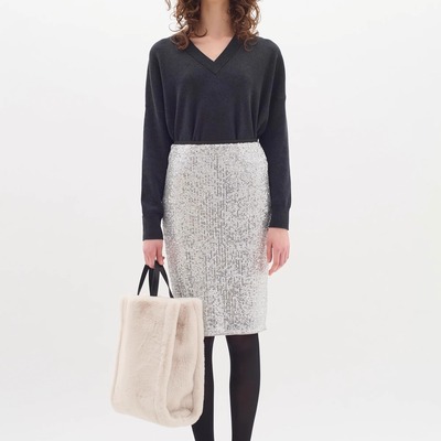 【小物无退换】出口北欧小众 毛茸茸单肩包斜款包手提包 两色入