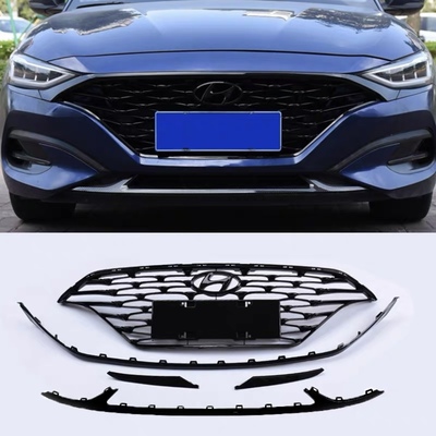 改装装饰条进气格栅现代亮黑中网