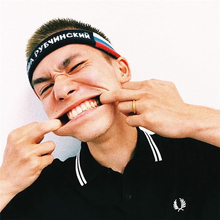 现货Gosha Rubchinskiy 16ss Men's Red Logo Headband 头带/头戴
