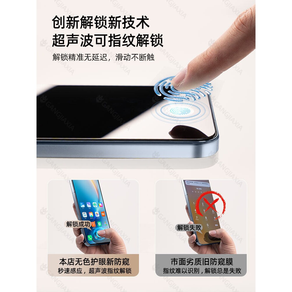 德国北丫适用华为荣耀win防窥钢化膜winrt手机膜rt防窥膜GTPro全屏500Pro防摔400/300保护90GT新款80/50贴膜3