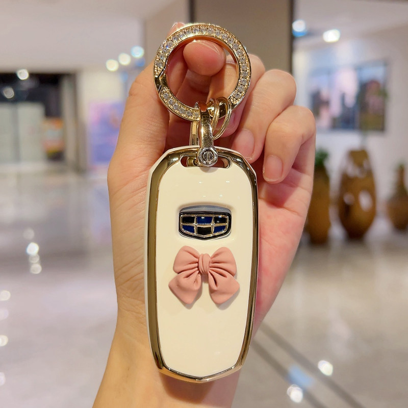 适用25款吉利熊猫mini钥匙套卡丁骑士耐力熊元气熊女士女生女式壳