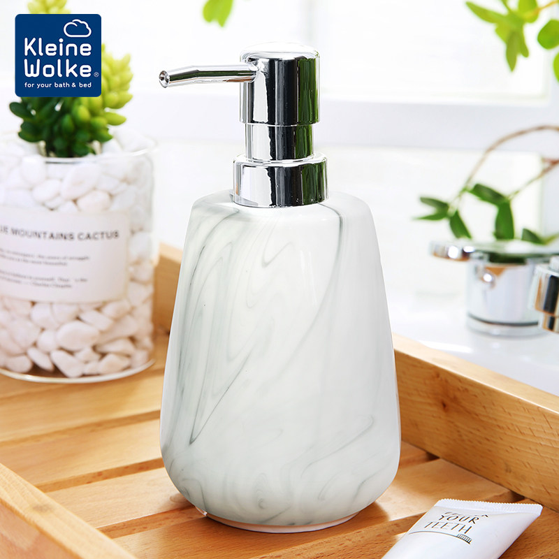 Kleine Wolke德国进口大理石纹理陶瓷乳液瓶按压式洗手液分装瓶子,家庭/个人清洁工具,乳液器,淘宝优惠券,粉丝福利购,淘宝优惠卷