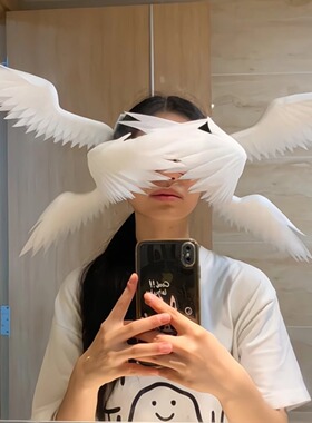 【六翼天使】知更鸟耳羽头饰珍珠棉lo娘配可凹造型二次元cos道具