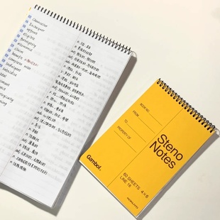 KOKUYO国誉线圈笔记本英语单词本渡边螺旋上翻本a5/a6分栏速记本