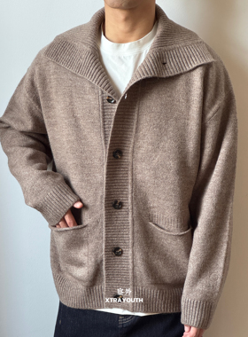 XY 【舒芙蕾souffleyarn】仿牦牛毛针织开衫纯色外套毛衣毛衫休闲