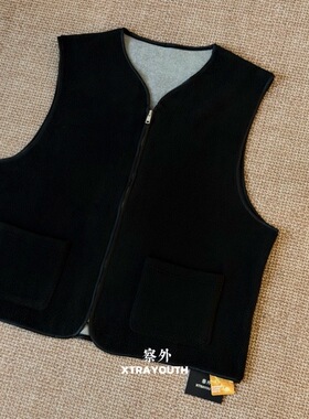 XY【安全感】极简羊毛马夹百搭背心加厚款保暖宽松型双面冬季