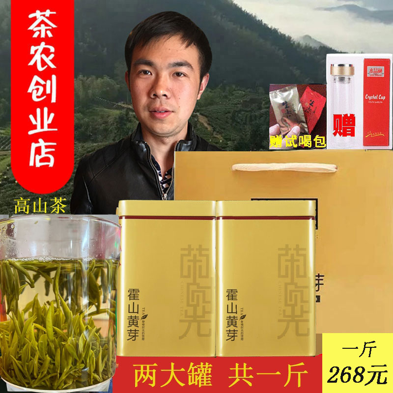 安徽正宗霍山黄芽2024新茶黄芽罐装500g明前手工春茶茶农直销茶叶-封面