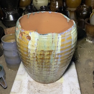 材烧复古纯手工多肉花盆大口径花盆手工切口盆大圆盆绿植花盆特价