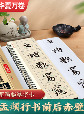 赵孟頫行书前后赤壁赋毛笔楷书字帖近距离临摹字帖入门放大版洛神赋