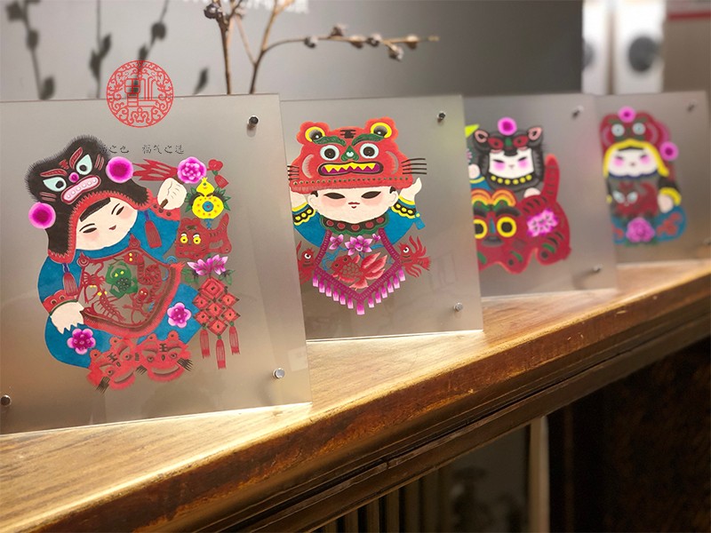 【福之也】肖战主推荐手工剪纸虎娃摆台送礼中国风特色礼品装饰画