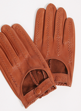 WARMEN秋季新款机车驾驶单皮手套男士真皮进口羊皮手套M063