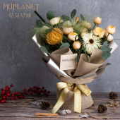 草莯星球圣诞节鲜花速递卡布奇诺玫瑰花束上海花店订花同城配送花