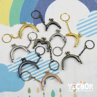 口金配件迷你口金4/5cm半圆M形口金 压花手工零钱包迷你娃娃口金