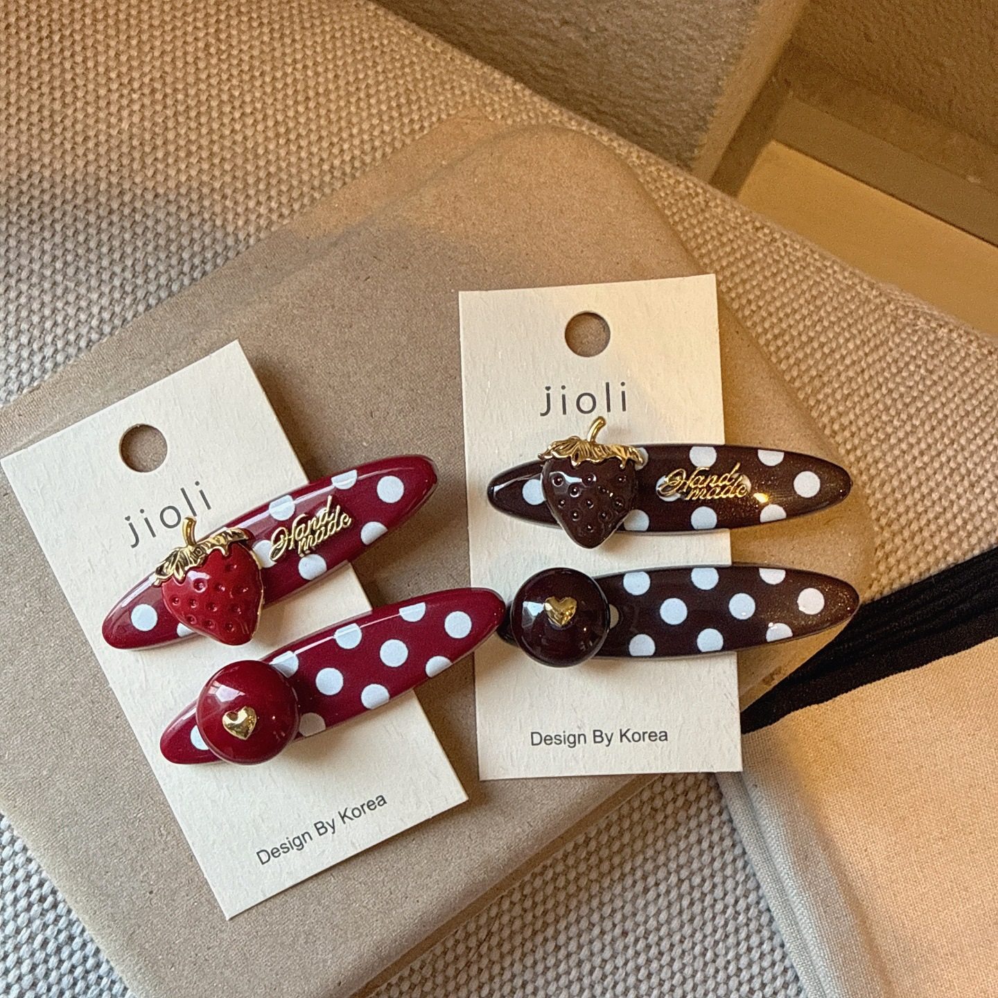 韩国甜美波点草莓爱心椭圆对夹女侧边夹前额碎发刘海夹子头饰发卡,饰品/流行首饰/时尚饰品新,民族风发饰,淘宝优惠券,粉丝福利购,淘宝优惠卷