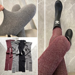 升级裤版老板娘混色针织打底裤韩国东大门helder外穿长裤直播女