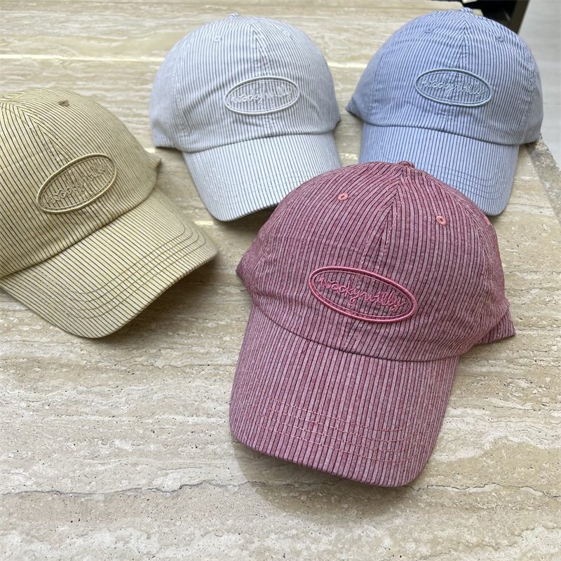 2026春季韩国清新条纹棒球帽百搭鸭舌帽时尚刺绣简约情侣街头帽子,服饰配件/皮带/帽子/围巾,帽子,淘宝优惠券,粉丝福利购,淘宝优惠卷