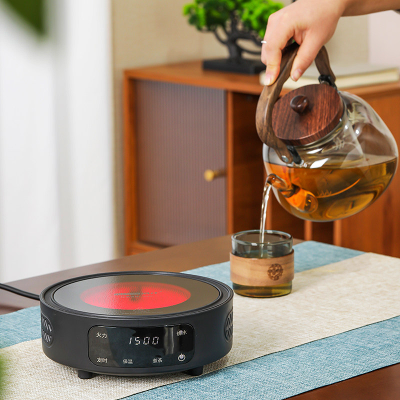 洛洋电陶炉煮茶炉 2026新款静音迷你 远红外加热烧水泡功夫茶家用