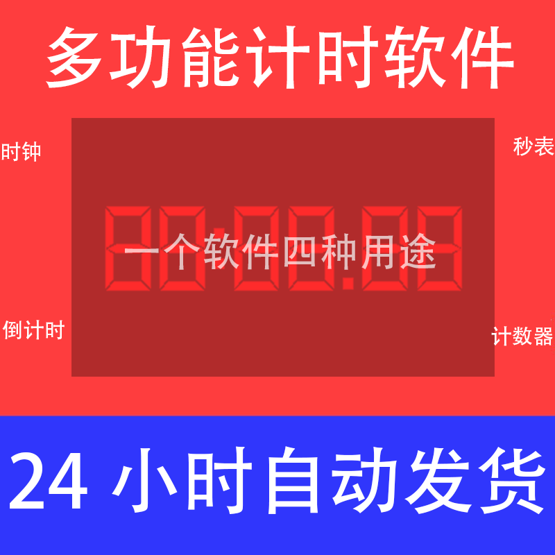 电脑桌面多功能计时软件秒表计数演讲开会开场倒计时全屏显示软件怎么样,好用不?