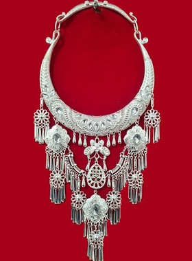 Hanfu Miao Ethnic Dance Necklace Accessories女流苏项链汉服