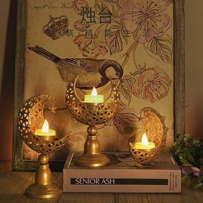 烛台香薰炉道具Golden Moon Candleholder Aromatherapy Stove