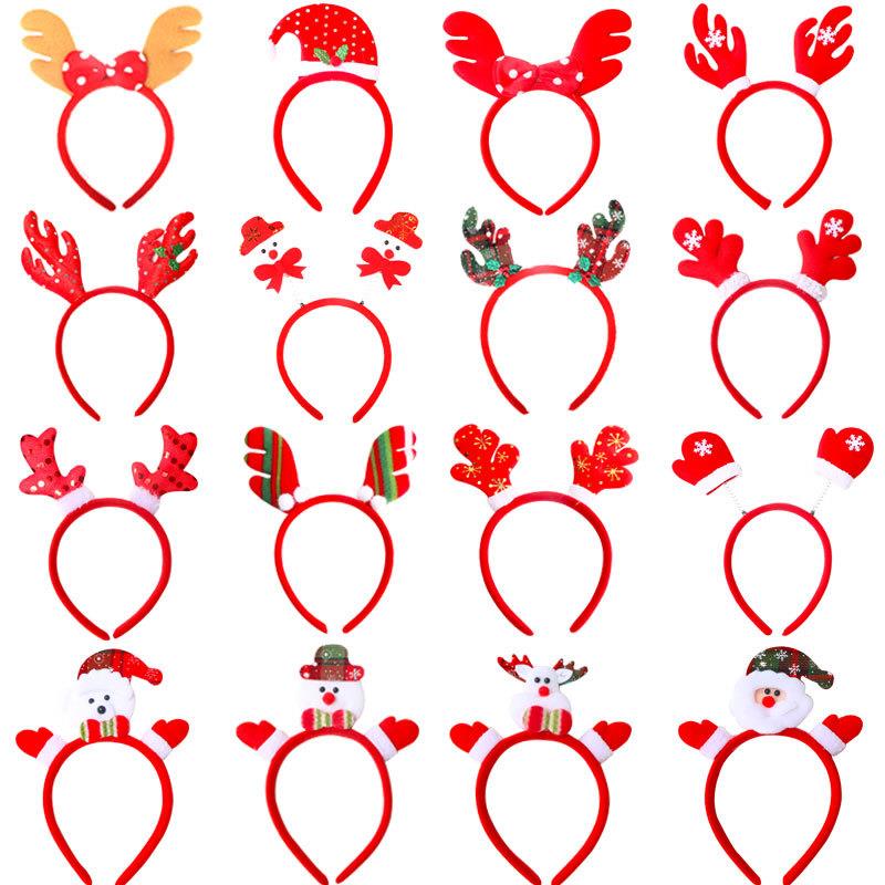 Christmas headband for the elderly, snowman, reindeer, horn