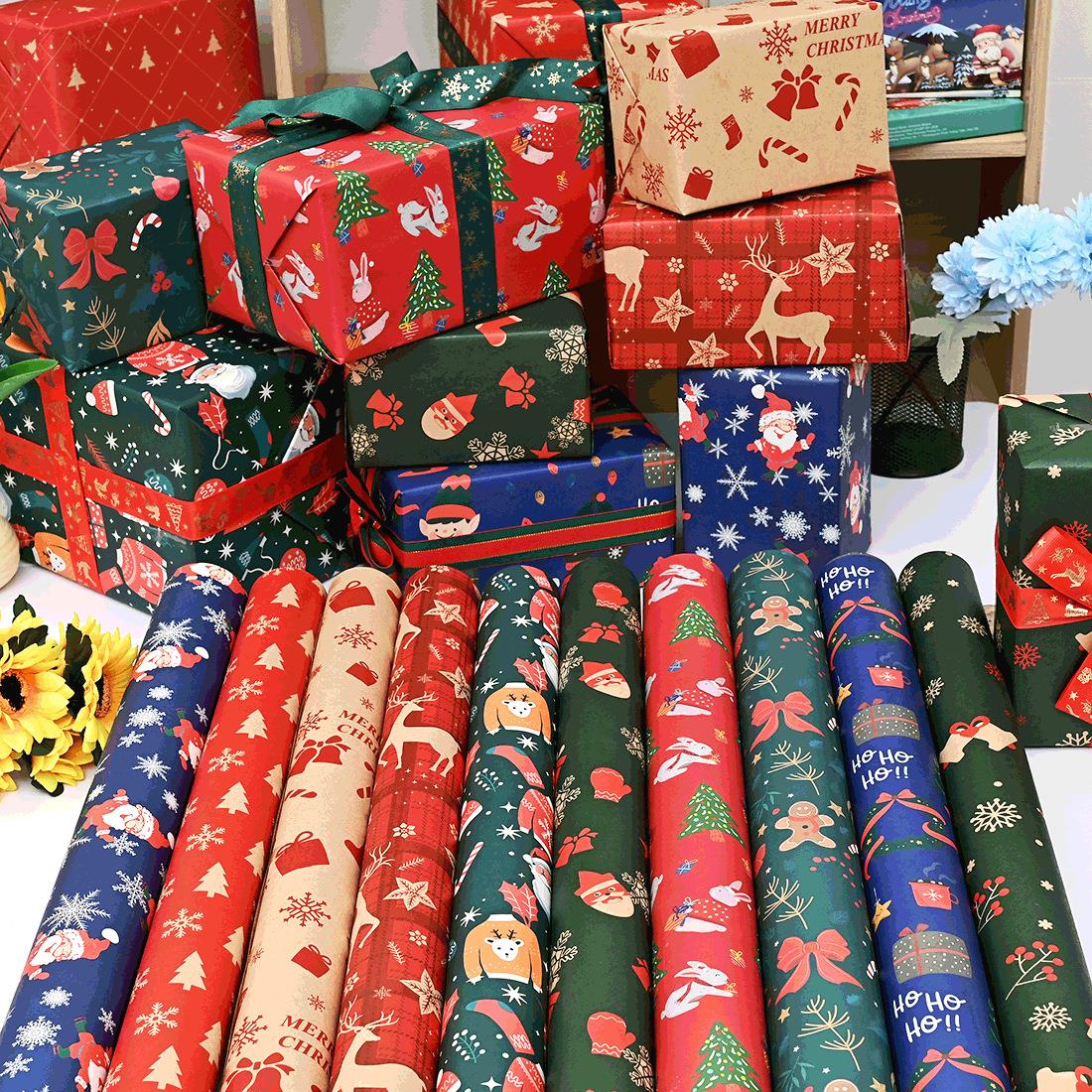 New Christmas wrapping paper, flower gift wrapping paper礼盒