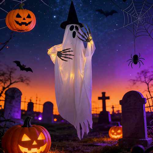 Halloweenwizardhatghostclaws