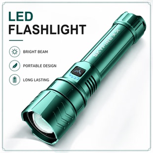 Strong flashlight, ultra bright laser long battery life