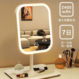 LED makeup mirror with light, tabletop, internet-famous镜子