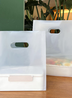 甜品轻食外卖打包袋面包蛋糕店吐司烘焙手提袋塑料包装袋定制胶袋