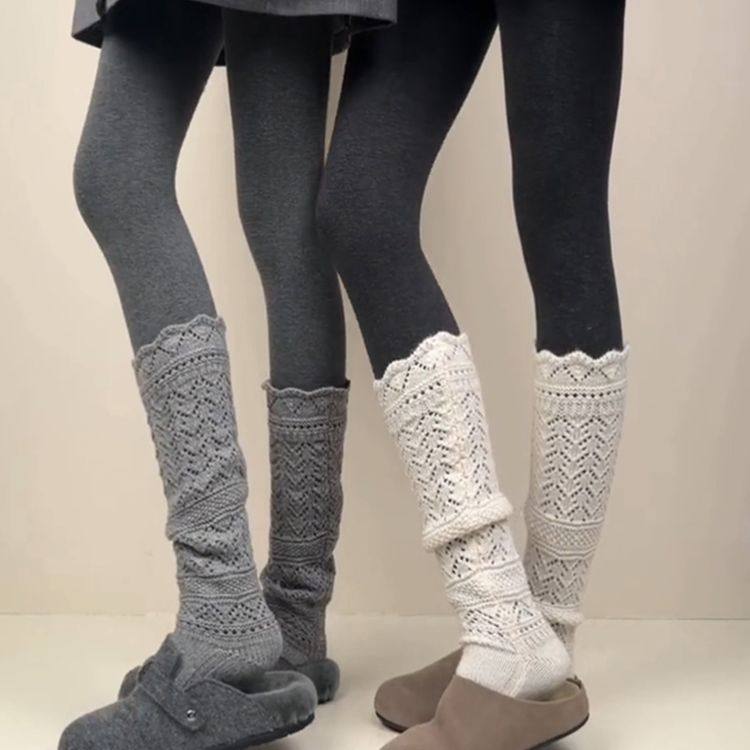 复古针织小腿堆堆袜子女秋冬加厚配鲨鱼裤袜冬季羊毛感miu长筒袜,女士内衣/男士内衣/家居服,长筒袜,淘宝优惠券,粉丝福利购,淘宝优惠卷