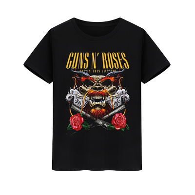 枪花乐队男女欧美潮牌短袖t恤