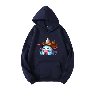 lol英雄周边联盟游戏周边衣服吉祥物萌系魄罗可爱长袖连帽卫衣男