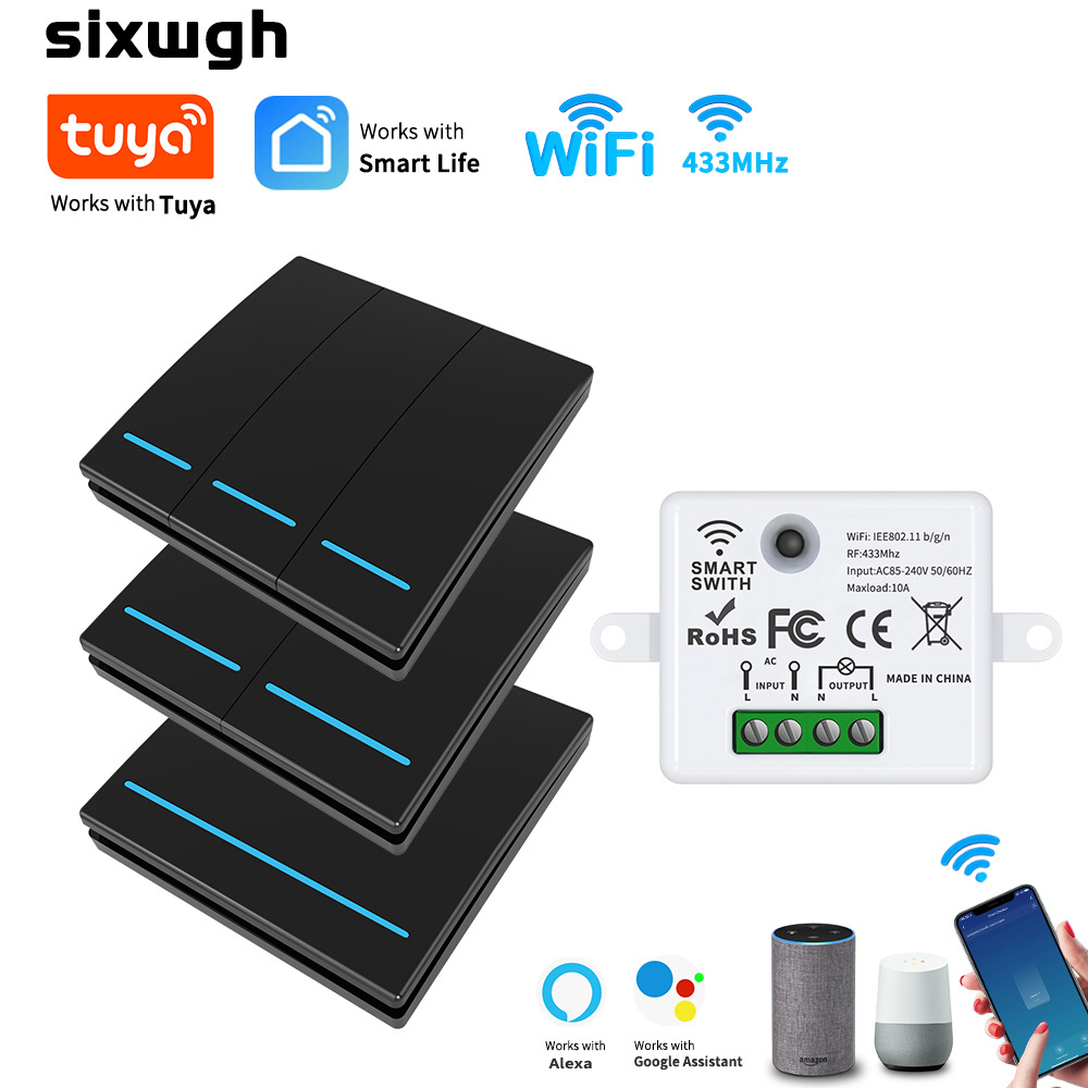 WiFi+433涂鸦智能开关通断线随意