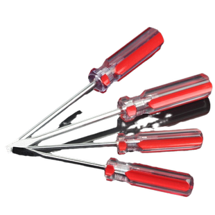 小螺丝刀十字一字5/6mm改刀3寸小型水晶透明手柄螺丝刀3*75小起子