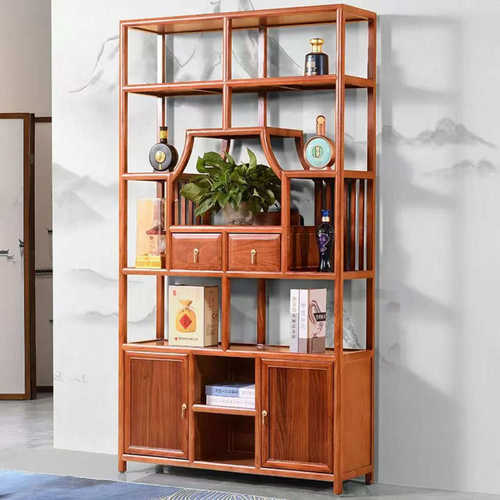 榆木博古架新中式多宝阁
