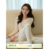 套装 卡通印花保暖内衣女舒适显瘦打底秋衣秋裤 秋冬新款 馨帮帮Bra