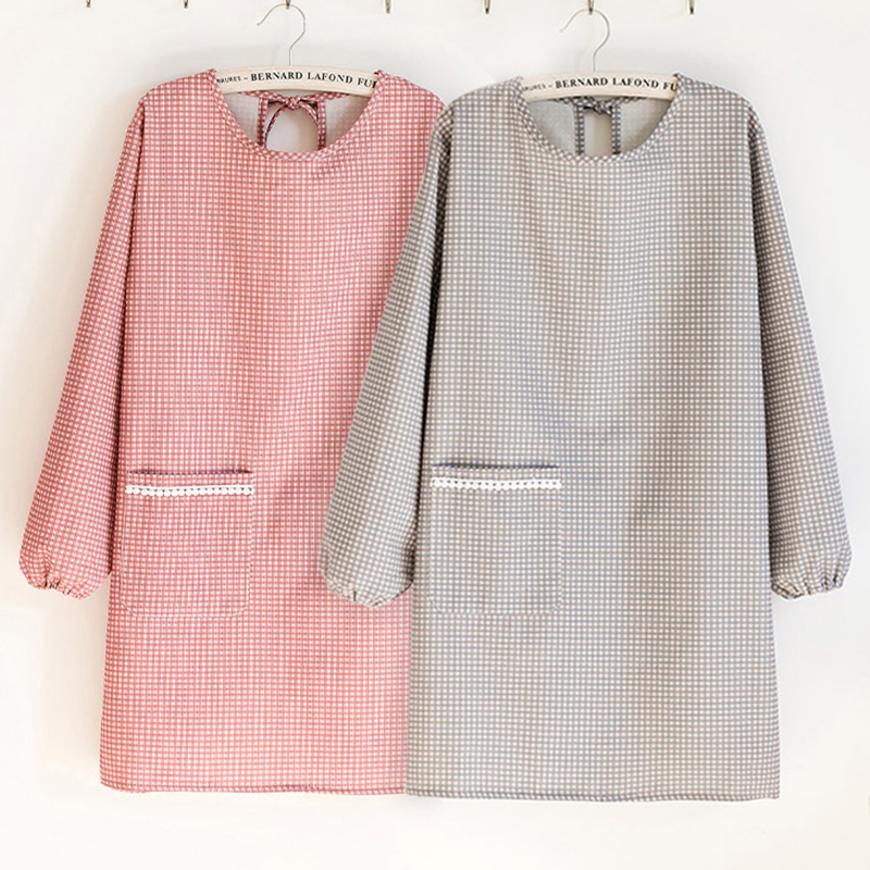 厨房长袖围裙做饭工作服防油防水