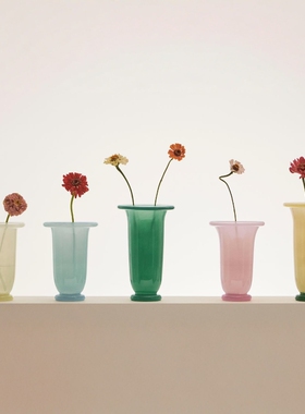 丹麦HAY Empire玻璃花瓶莫兰迪高级感花瓶插花花器装饰摆件中古