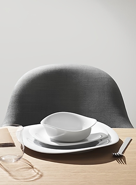 现货丹麦Georg Jensen乔治杰生白瓷餐盘西餐碗盘杯子cobra餐具