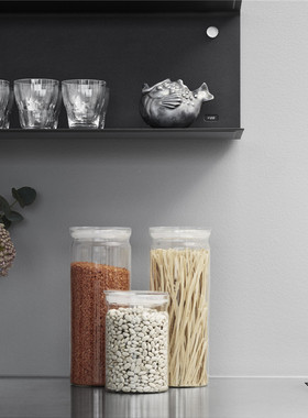 现货丹麦进口VIPP玻璃储物罐密封罐带盖厨房置物收纳桌面北欧正品