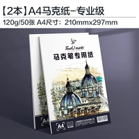 [2 упаковки] Маркерная бумага A4 120 г/всего 100 профессиональных уровней [Хороший цвет слияния цветовой стек]