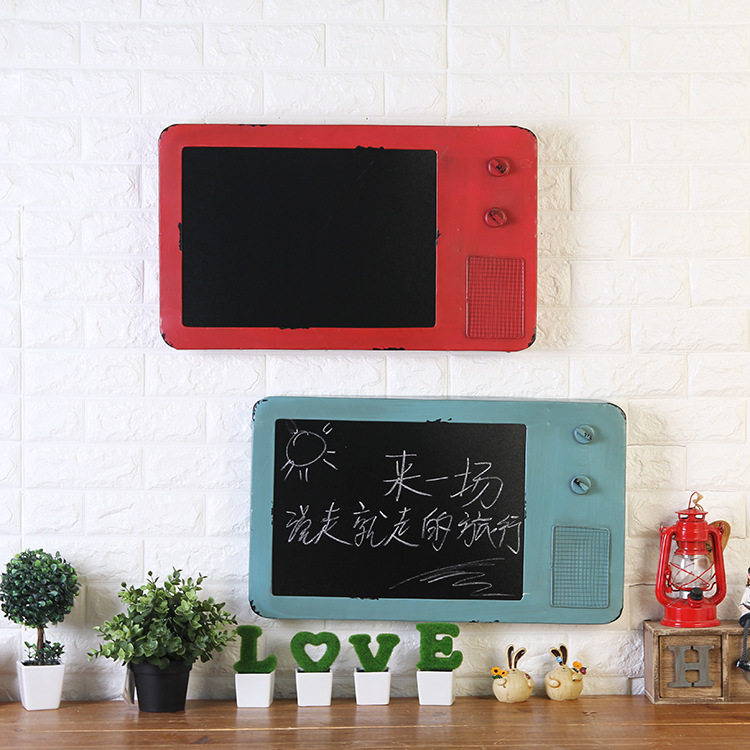 复古美式乡村装饰电视机留言板壁饰 家居木质黑板电表箱装饰包邮|msdalam kategori Aksesori rumah, mural - dari Buy2taobao.com untuk memberikan perkhidmatan ejen Taobao profesional membeli