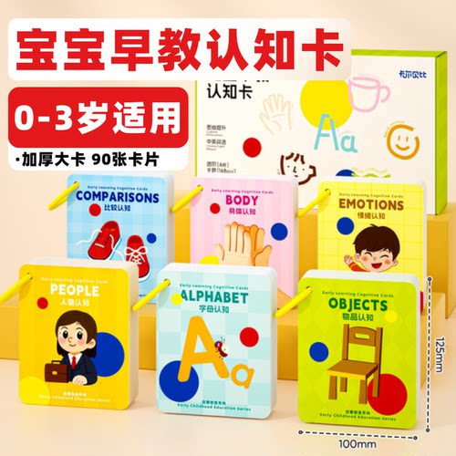 儿童早教认知卡0-3岁看图识字