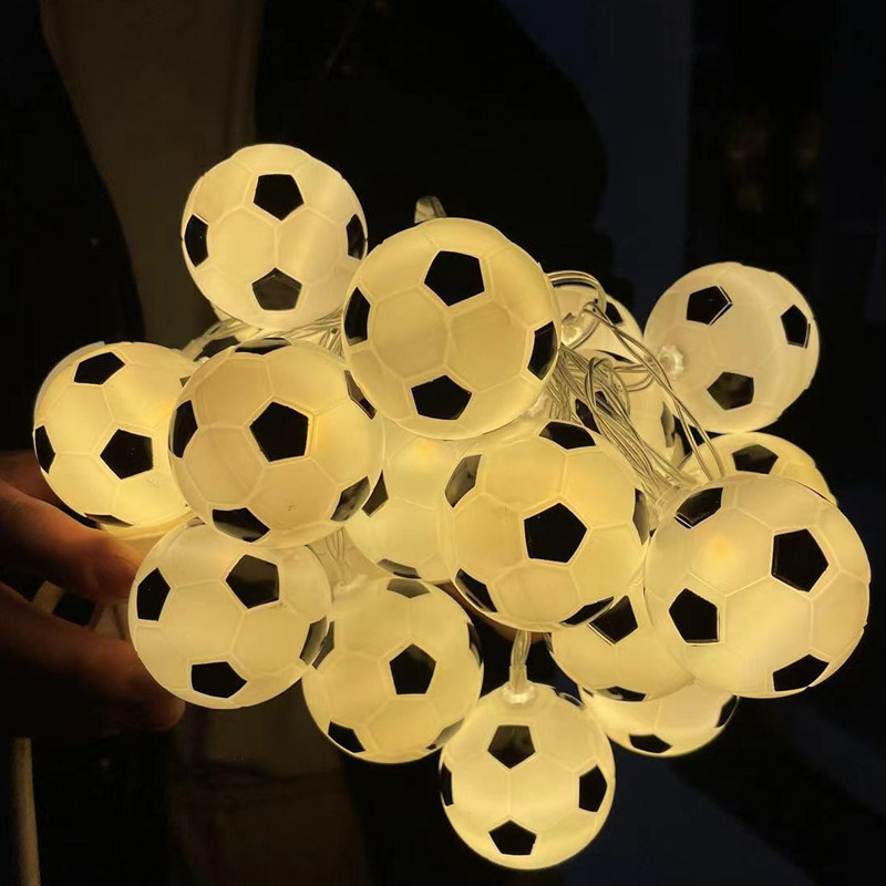 2026世界杯足球灯串主题装饰led酒吧KTV体彩彩票店彩灯氛围布置